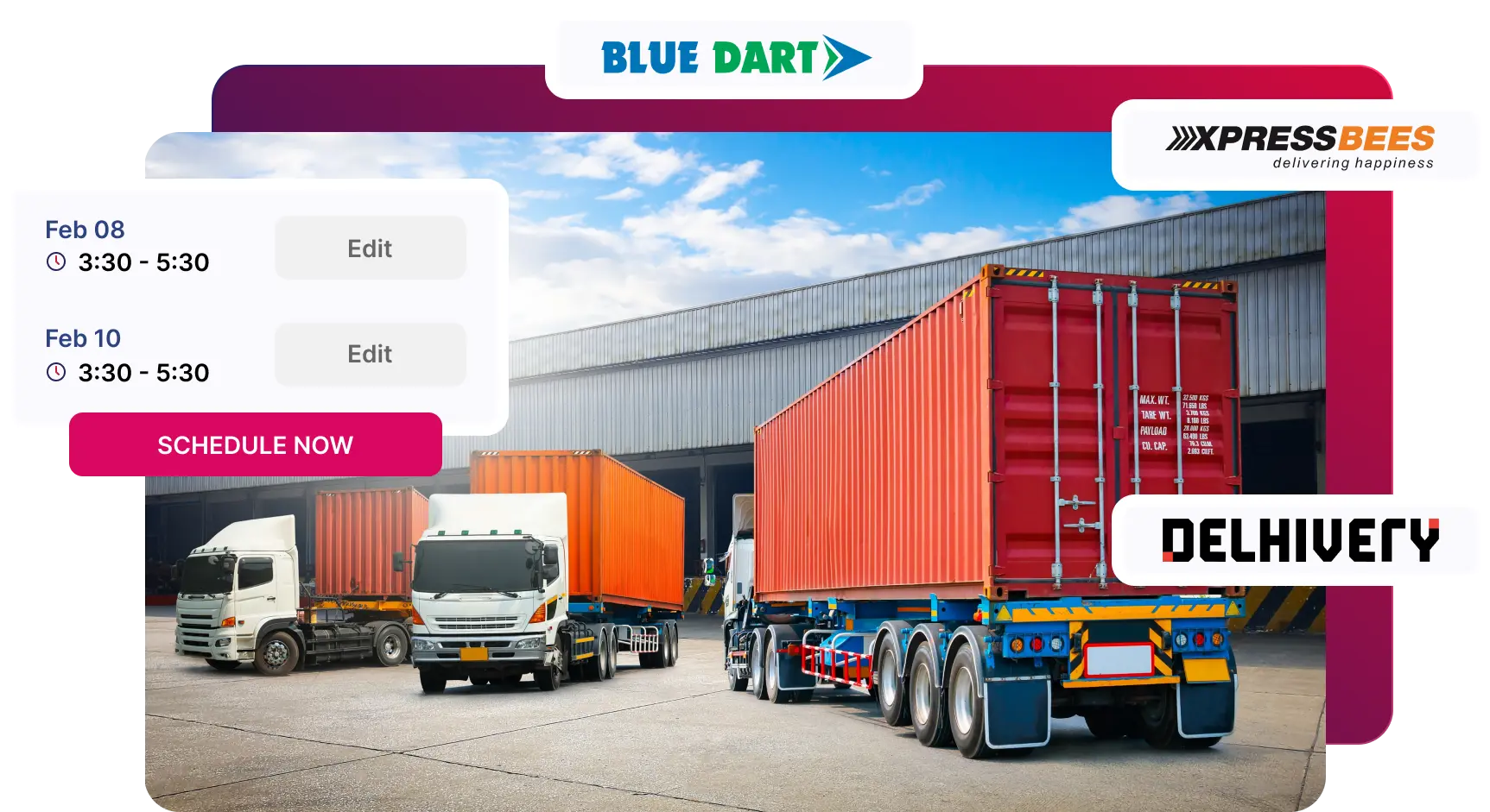 Heavy duty cargo shipping with courier partners